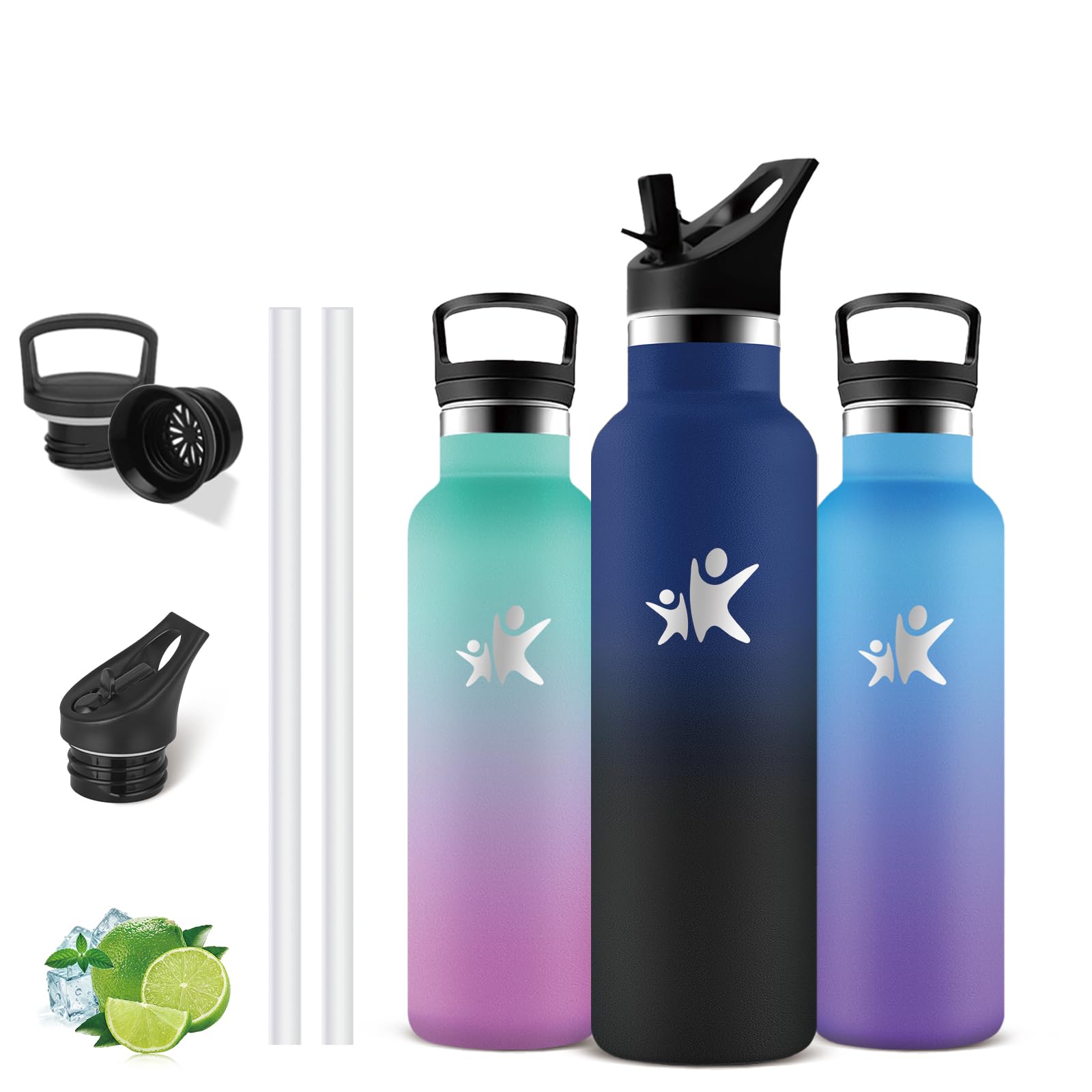 Grsta Children's Stainless Steel Water Bottle, 500 ml, Insulated Bottle