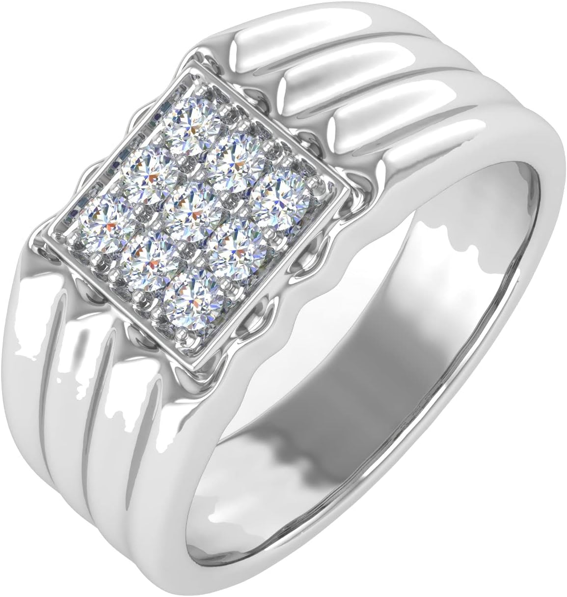 1/3 Carat Men's Diamond Wedding Band Ring in 14K Gold (SI1-SI2 Clarity)