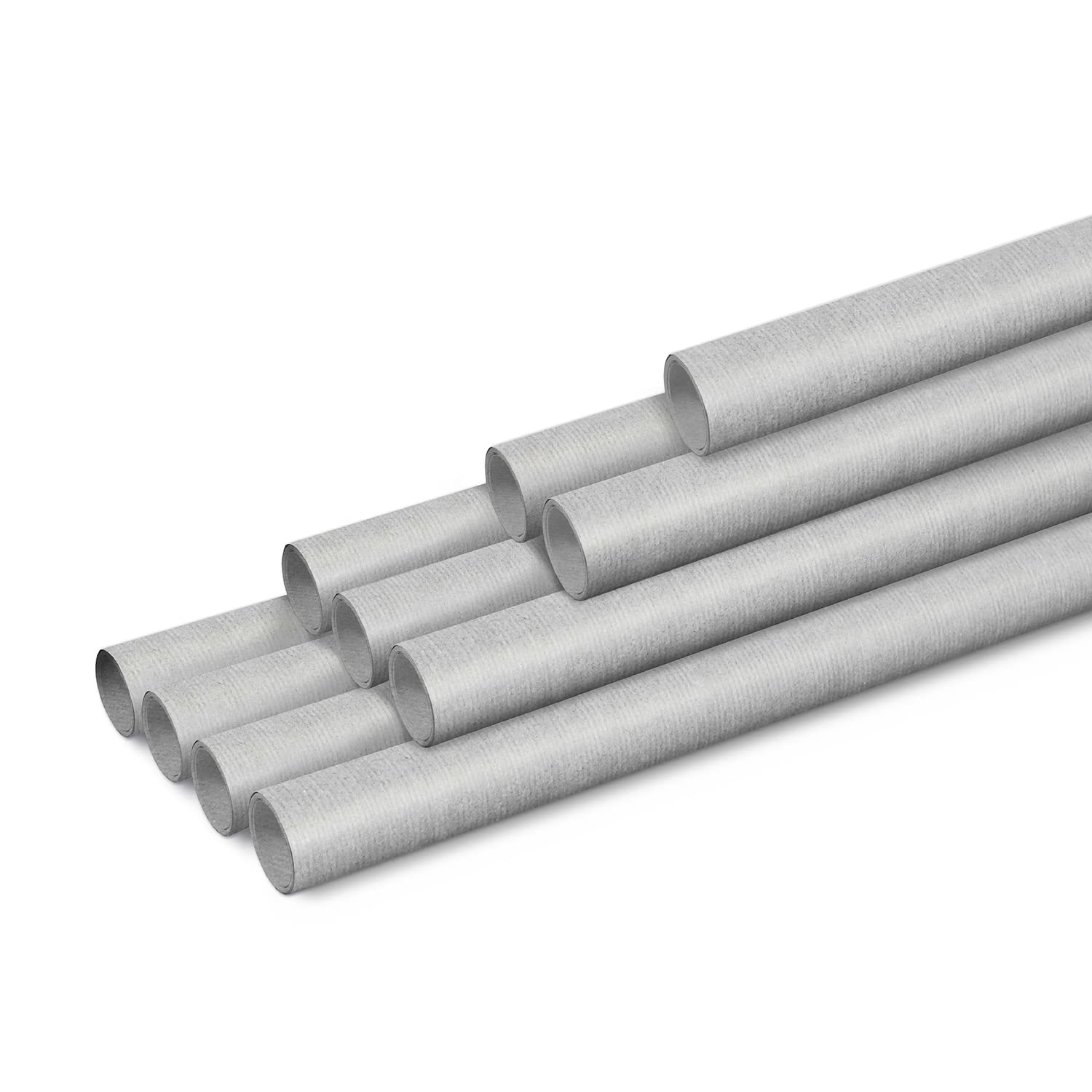 Clairefontaine 95732C - A Box of 10 Rolls of Recycled Coloured Kraft - Dimensions: 3x0,70m - Recycled Kraft 65g - Colour: Grey - Gift-Wrapping, Creative Leisure