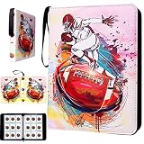 Football Card Binder 900 Pockets, Trading Card Binder 9 Pocket with 50 Removable Sleeves Fits 900 Sp