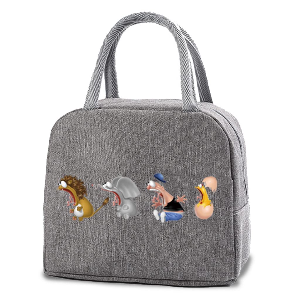 Insulated Lunch Bag Tote Bag for Women Wide Open Insulated Cooler Bag Water-Resistant Thermal Leak-Proof Lunch Organizer for Men Girls Children Outdoor Picnic Work (Surprise Animal)