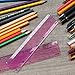 eBoot Plastic Ruler Straight Ruler Plastic Measuring Tool 12 Inches and 6 Inches, 2 Pieces (Pink Purple)