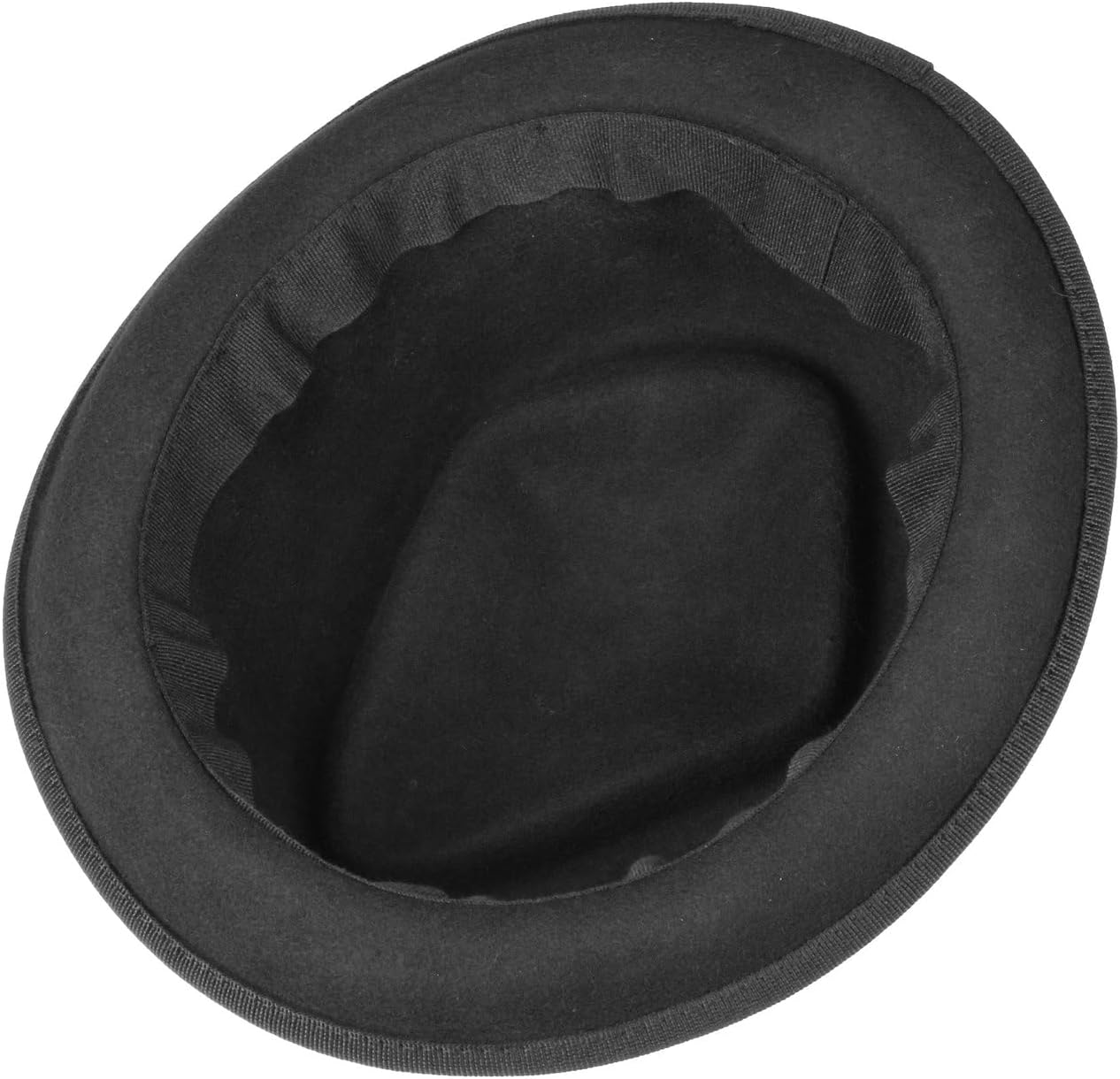 Lipodo Gratus Pork Pie Felt Hat Wool Felt Made in Italy Unisex Summer Winter Fedora Ribbed Band