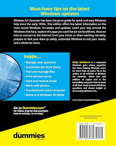For Dummies Rathbone, Andy Windows 10 For Dummies  thumb #1