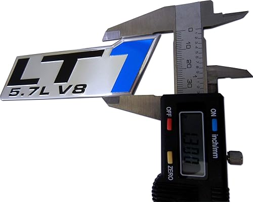 Miniatura 4 de LT1 5.7L V8 - Emblema de motor azul altamente pulido, aluminio cromado, compatible con Chevy Corvette C4 Buick Camaro Pontiac Trans AM Caprice SS