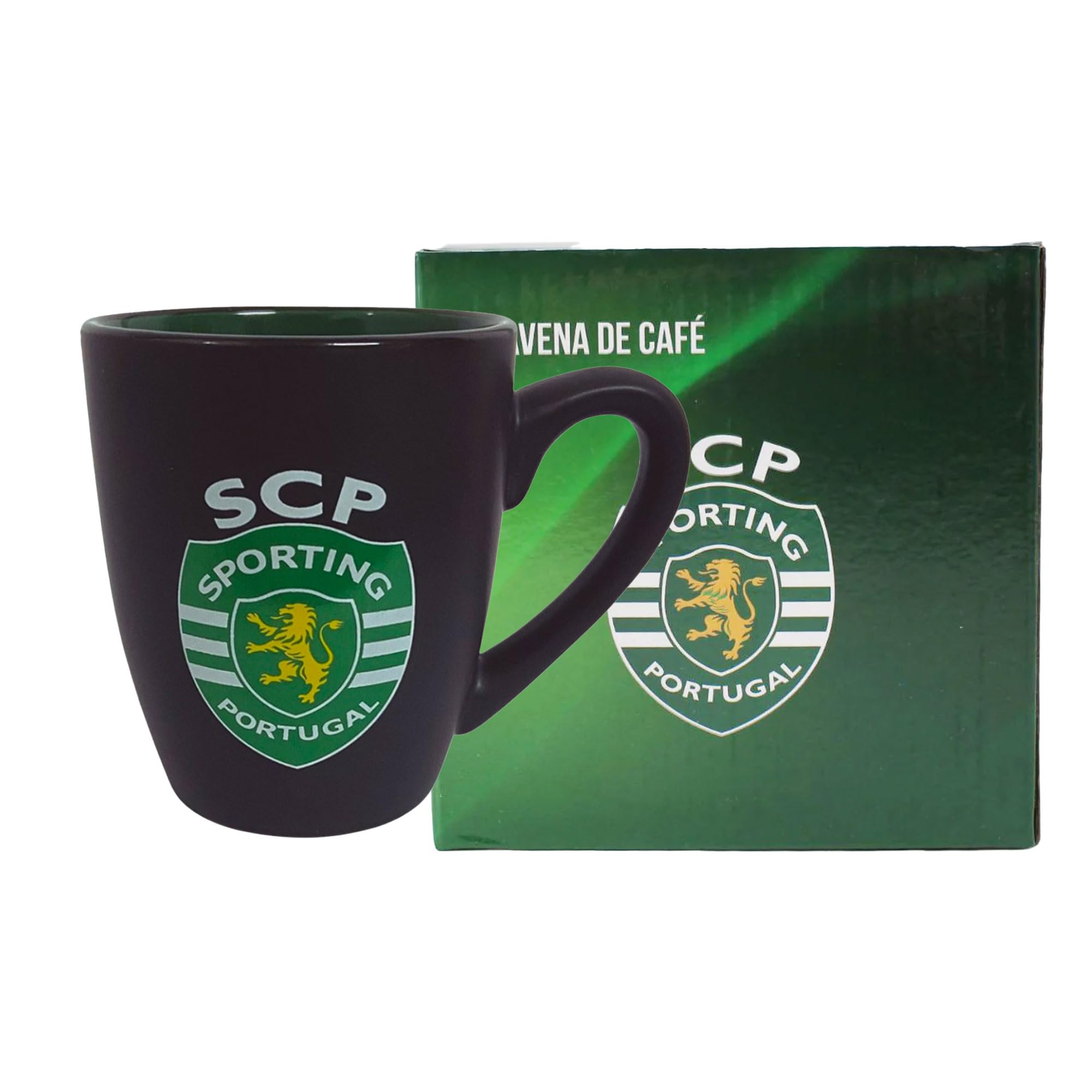 Sporting CP Lisbon Tasse en céramique officielle – Tasse à café Sporting Portugal dans une boîte cadeau