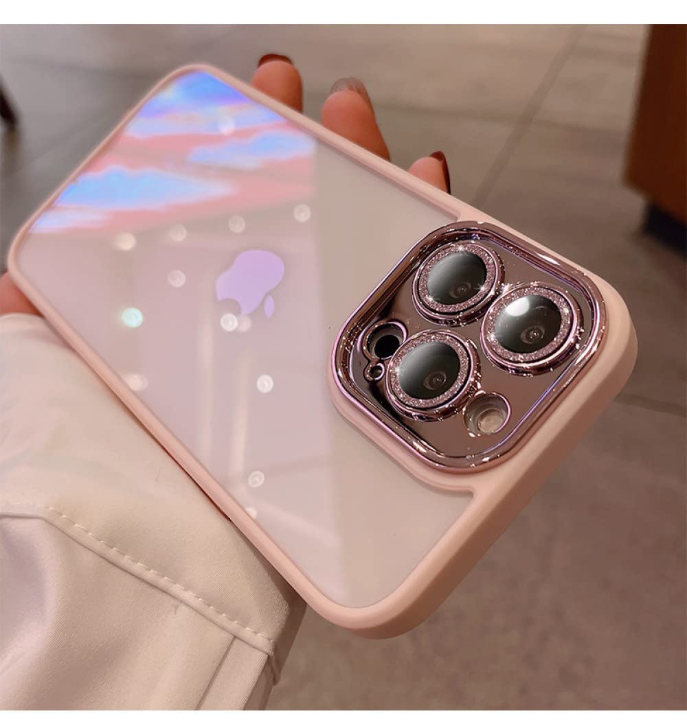 Coque transparente rose iPhone 13 pailletée idéale pour vos sorties