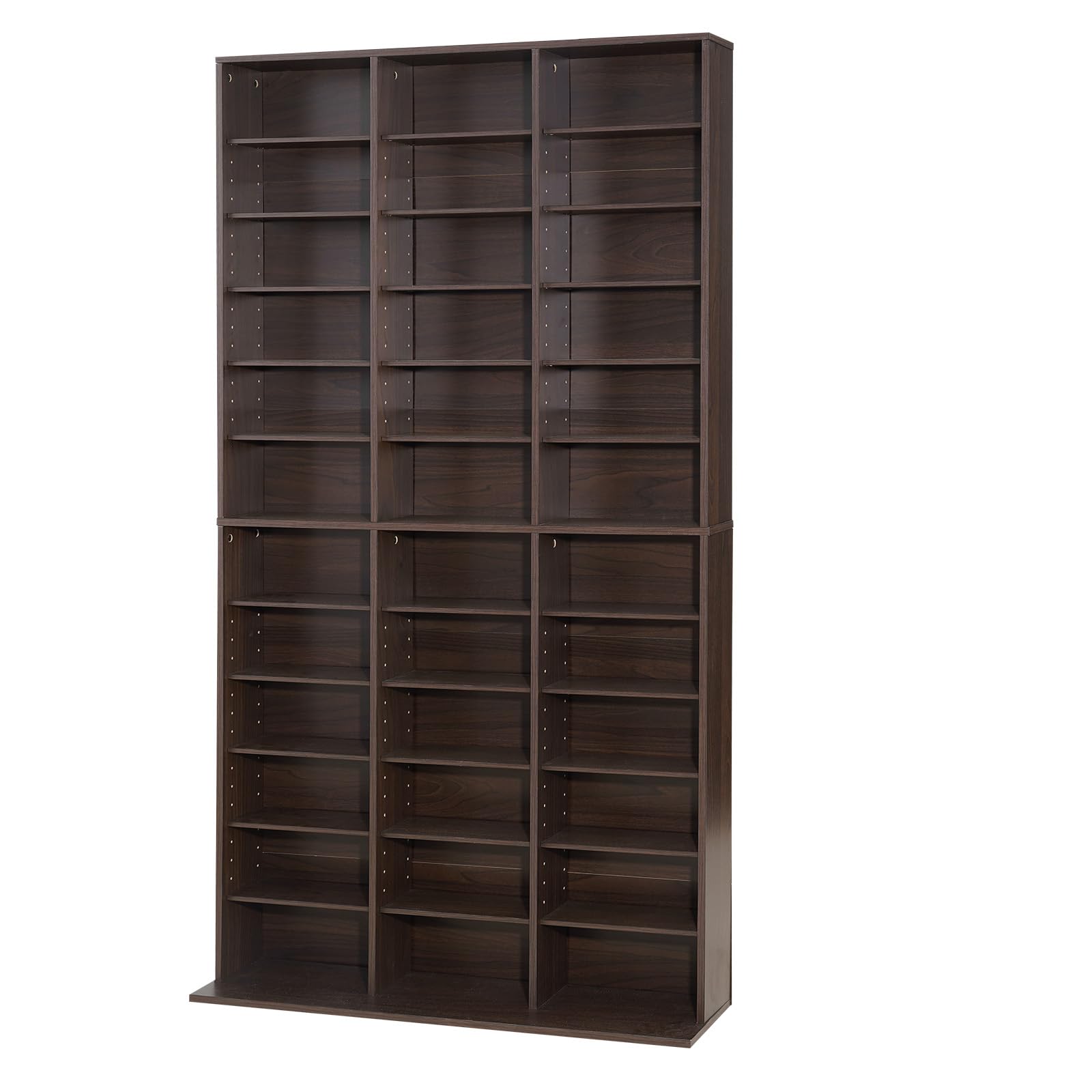 VEVOR Scaffale Porta CD Riviste Libri Giochi 12 Ripiani, Mobile Contenitore Multimediale Libreria per Collezioni Ripiani Regolabile Organizer per Collezionismo Uffcio Soggiorno Salotto Camera da Letto