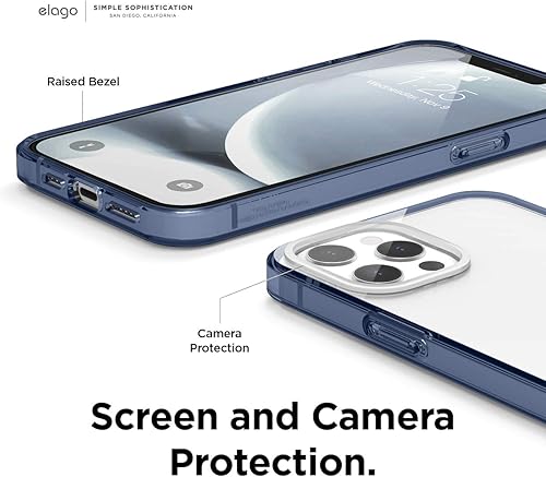 Miniatura 5 de elago Funda híbrida transparente compatible con iPhone 12 Pro Max de 6.7 pulgadas (azul pacífico) - Funda protectora a prueba de golpes