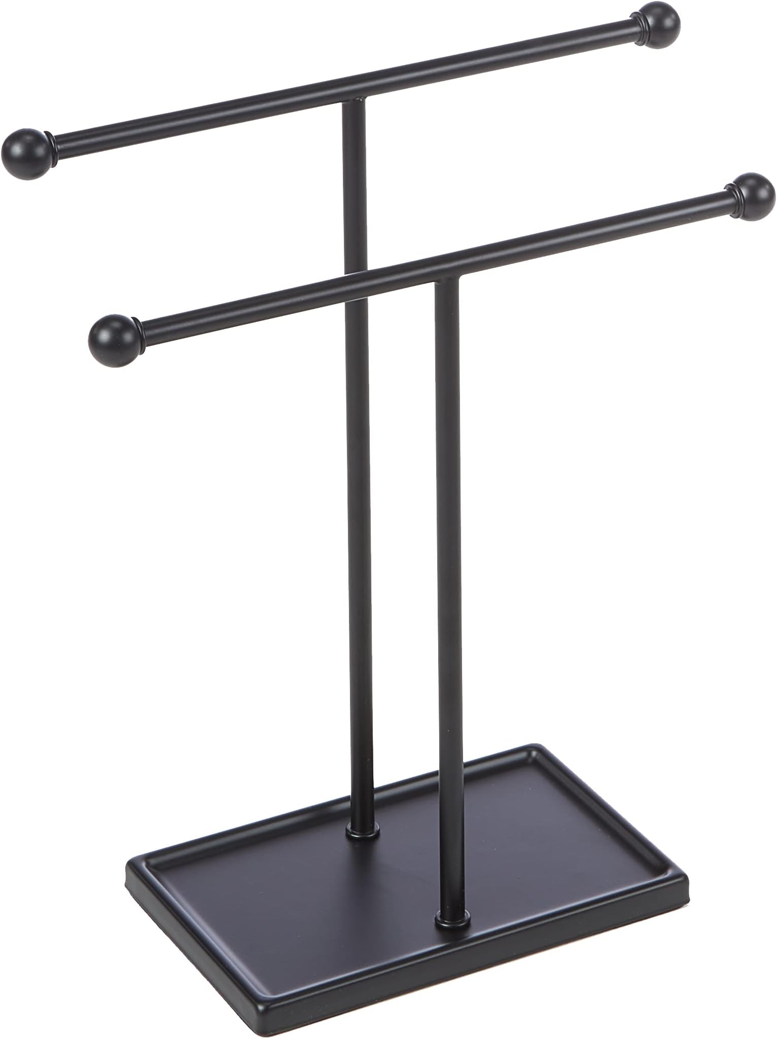 - amazon basics Double-T Hand Towel and Accessories Stand - Black