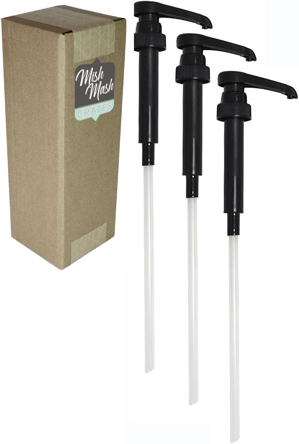 Black Syrup Pump for 750mL (25.4oz) Bottles, Pack of 3 (Compatible with Torani, Tate and Lyle)