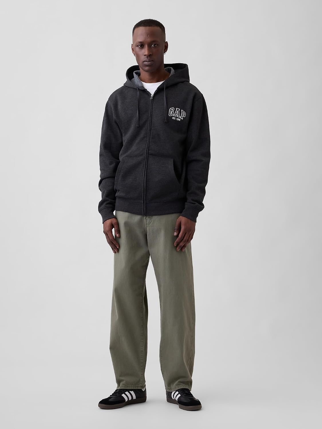 GAP Men's Hooded Est. 1969 Logo Full Zip