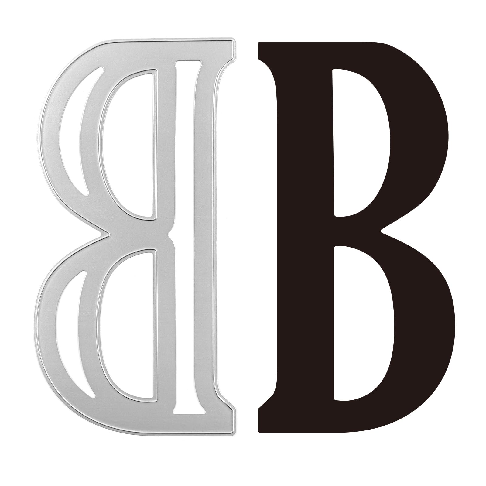 Briartw 7.87-Inch 'B' Uppercase Letter Cutting Die | 20cm Height Alphabet Metal Stencil for Cardmaking, Scrapbooking & DIY Crafts | Perfect for Embossing Decorations and Stress Relief