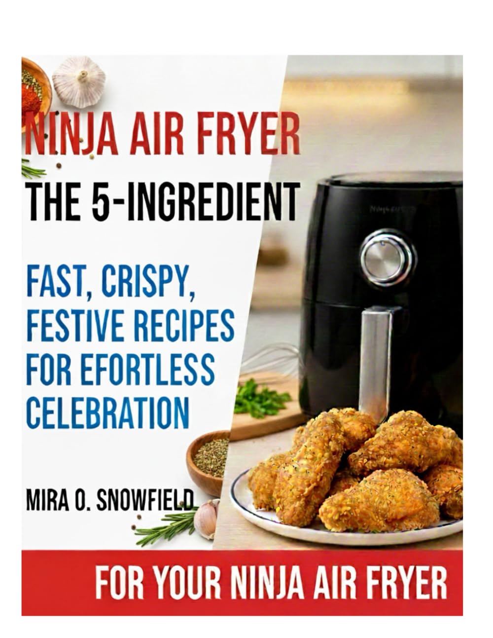 The 5-Ingredient Ninja Air Fryer Holiday Cookbook: Fast,Crispy, Festive Recipes For Effortless Celebration