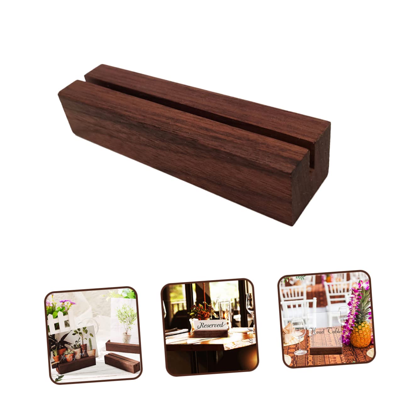Ciieeo 2 Juegos Soporte De Madera Señal Hexagonal Mesa Número Titulares De Tarjetas Caballete Claro Soportes De Mesa Panel Soporte De Exhibición Tarjetero Pin Soporte De 12 Piezas * 2