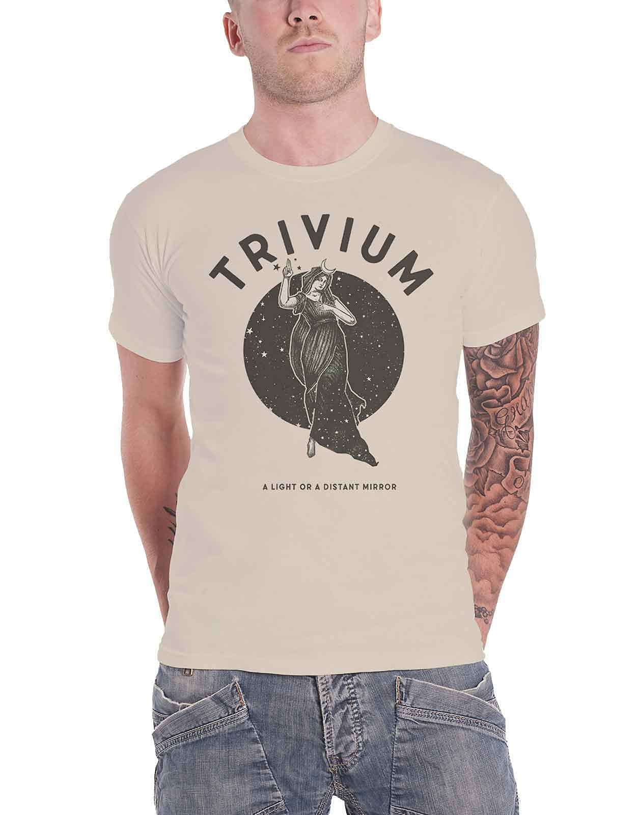 Trivium T Shirt Moon Goddess Band Logo Official Mens Natural M