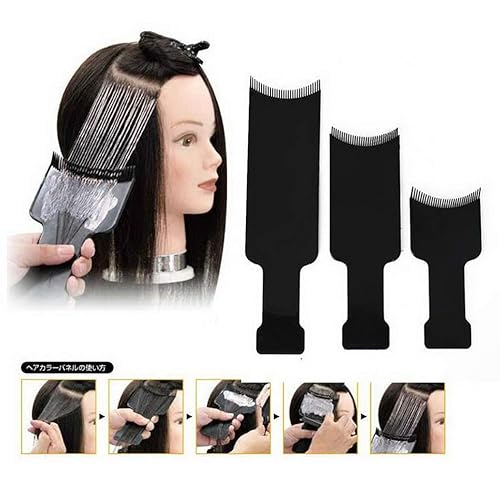 Miniatura 5 de Kit de resaltado de balayage de 6 piezas, tablero de color para el cabello con dientes, láminas y cepillo para teñir y colorear