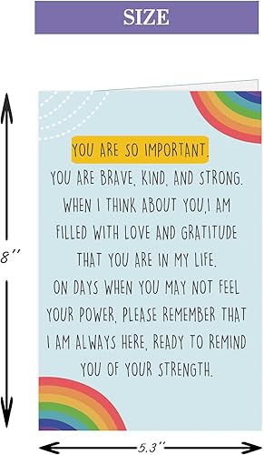 Miniatura 2 de Tarjeta de positividad pensando en ti para mejor amigo, tarjetas de aliento para mujeres y hombres, hermosa tarjeta de amistad, bonita tarjeta de