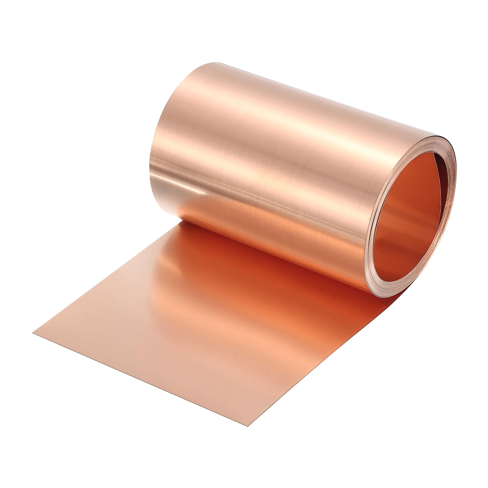 QUARKZMAN Kupferplatten 2500x100x0.2mm, Kupferblech Streifen Kupferfolie Blech, Kupfer Blechplatten Rosegold Kupferstreifen für Industrie Bauwesen Haushalt Wand Dekoration DIY Kunsthandwerk
