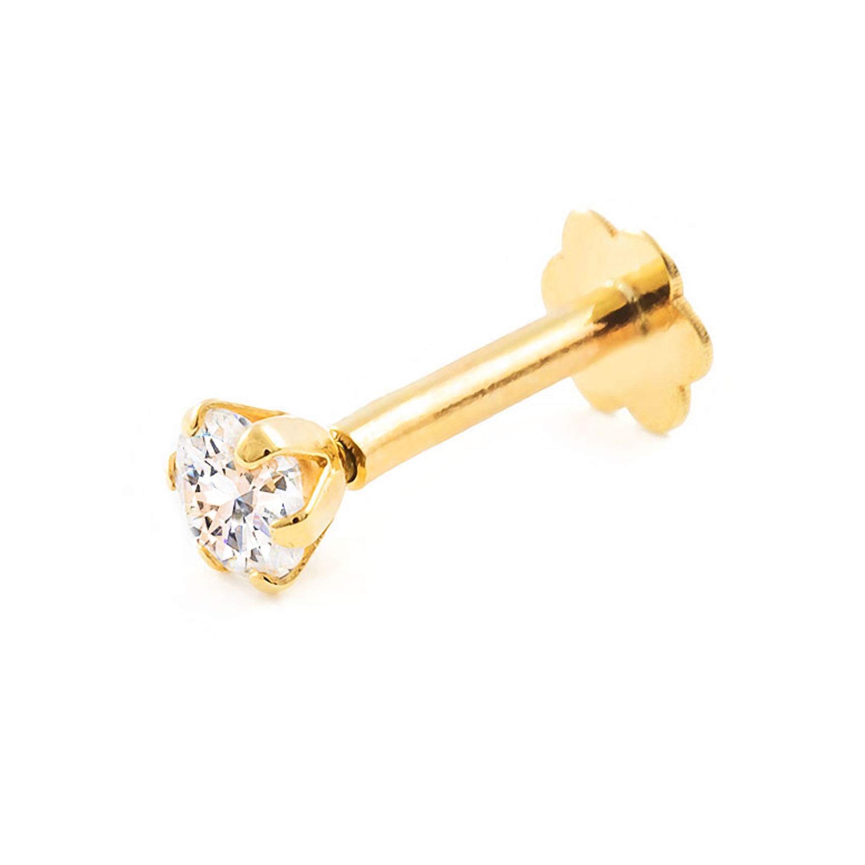 Monde PetitPiercing Oro cartilago garra 3 mm (9kts) - Estuche Regalo - Certificado de Garantía - Mondepetit