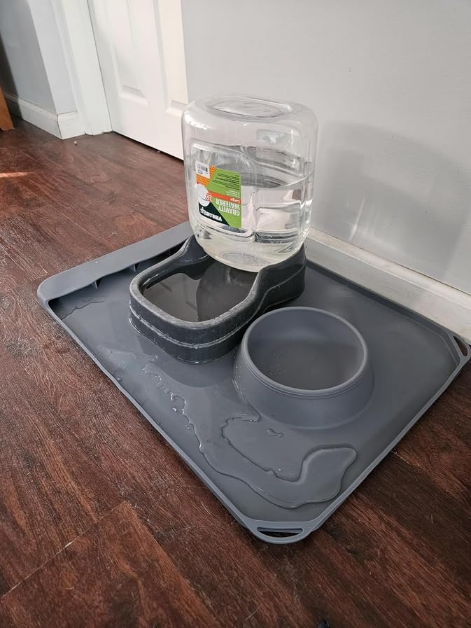 Große Hundefuttermatte Mit Rand – 69,8x40x0,8 Cm, Rutschfest, Spülmaschinengeeignet, Für Futter- & Wassernapf