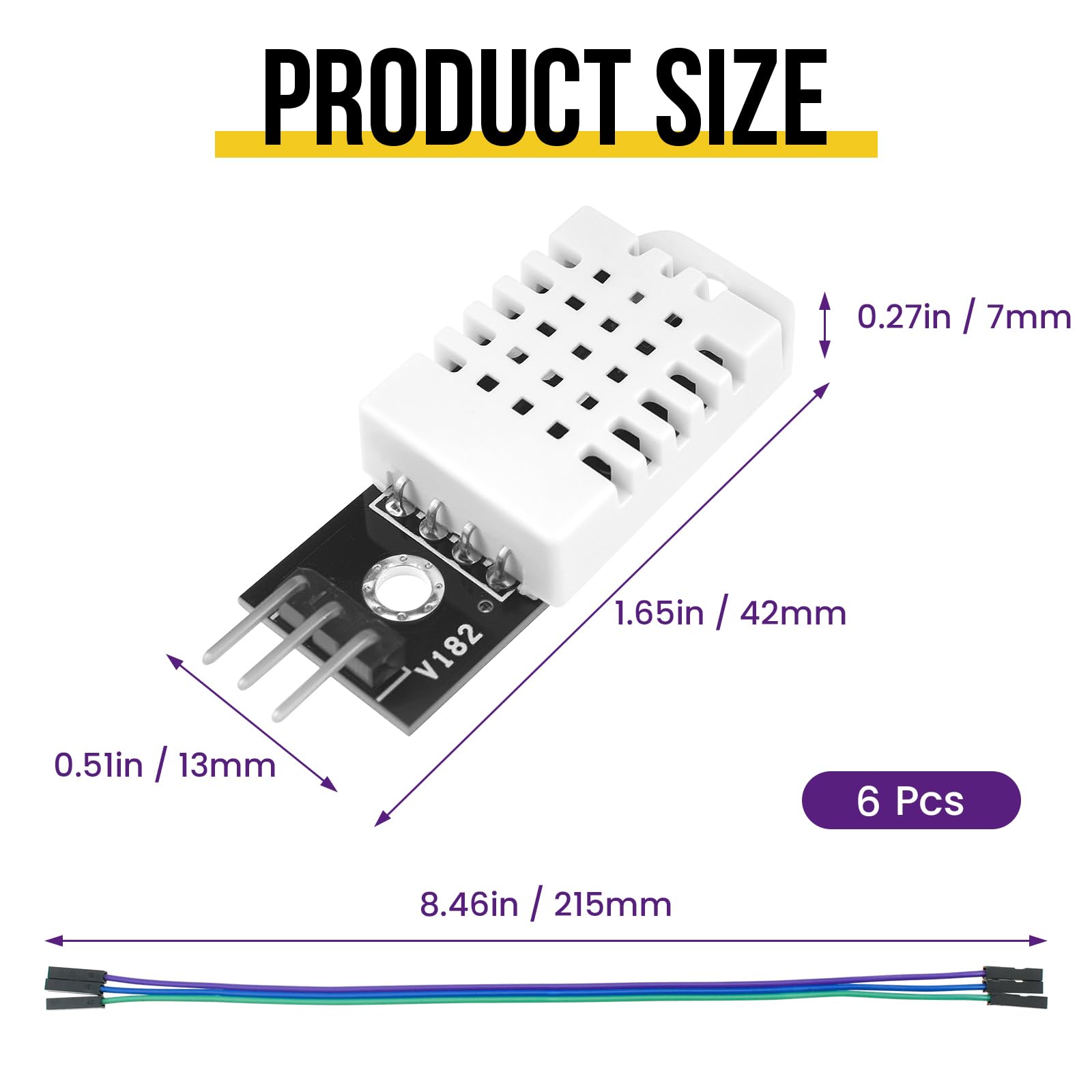 6Pcs DHT22/AM2302 Digital Temperature Humidity Sensor Module — Amazon image 2