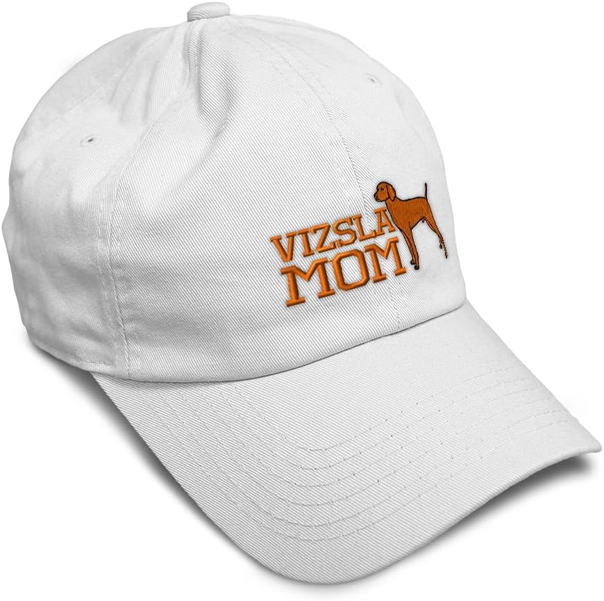 Speedy Pros Soft Baseball Hat Embroidered Vizsla Dog Mom Hungarian Magyar Men & Ladies Cap