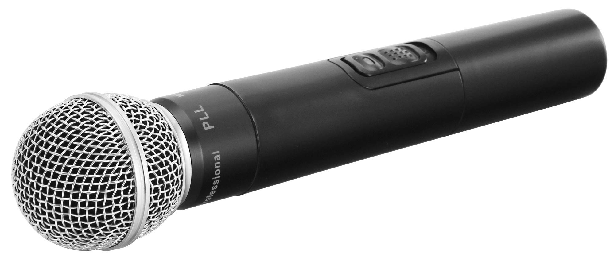 McGrey UHF-2V Dual Funk Mikrofon Set mit 50m Reichweite (Wireless Komplettset mit 2 x Handmikrofon, Betriebsdauer ca. 8 Stunden, 6,3mm Klinke Ausgang) schwarz