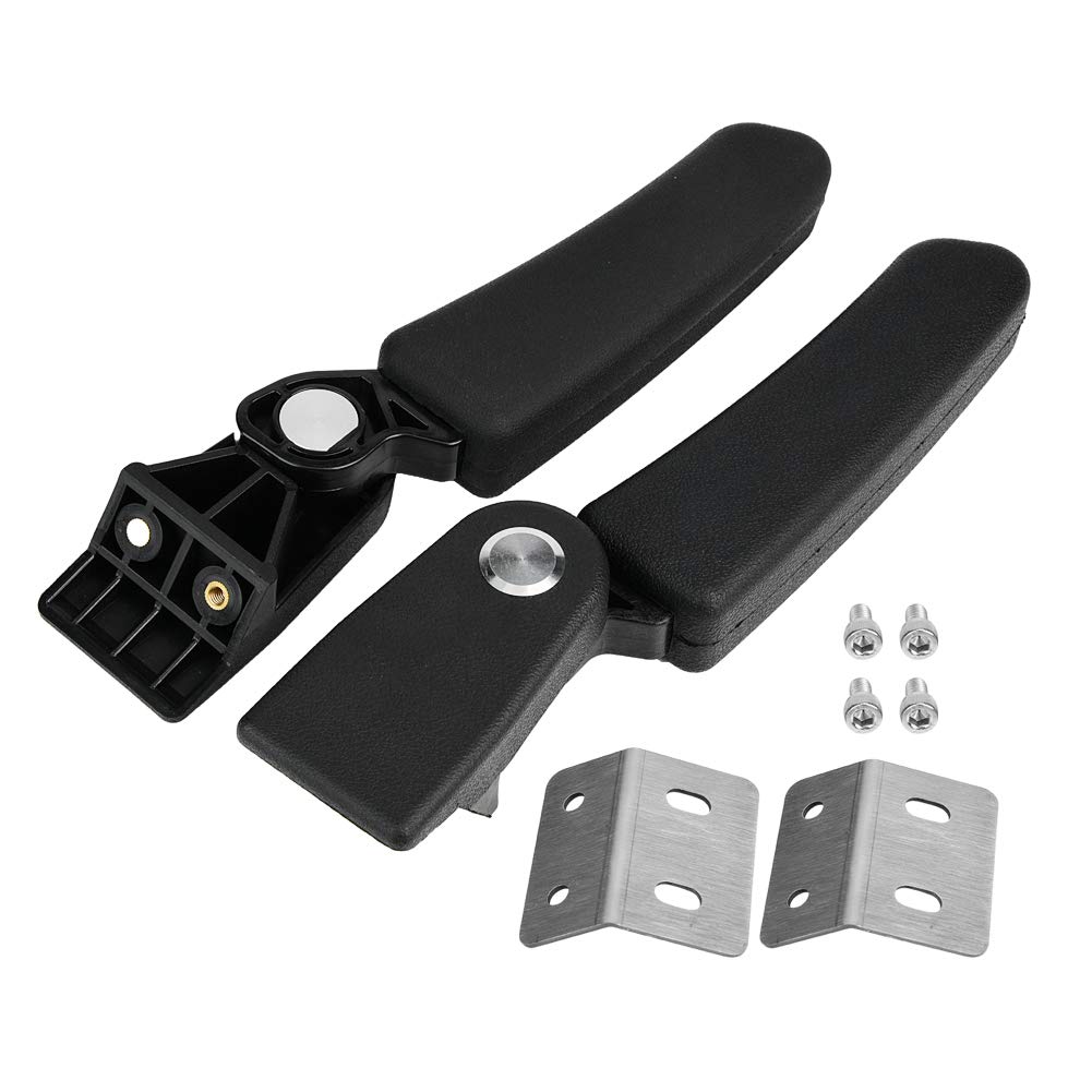 Dioche Motorcycle Top Box Back Rest, Motorcycle Passenger Rear Folding Top Case Box Rear Seat Armrest Kit