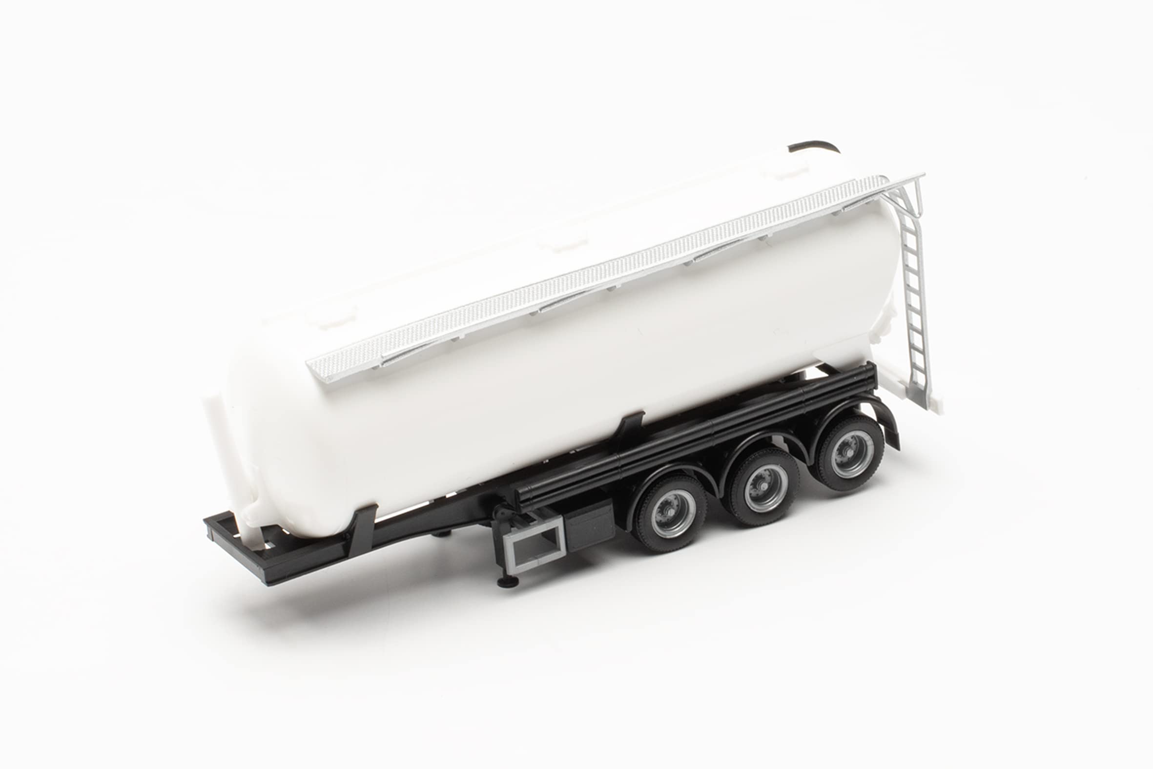 Herpa 075848-002 - Rimorchio a silo Feldbinder 42 m³, 1 pezzo, su una scala di 1: 87, da costruzione, modello in miniatura in plastica per lavori artigianali, bianco