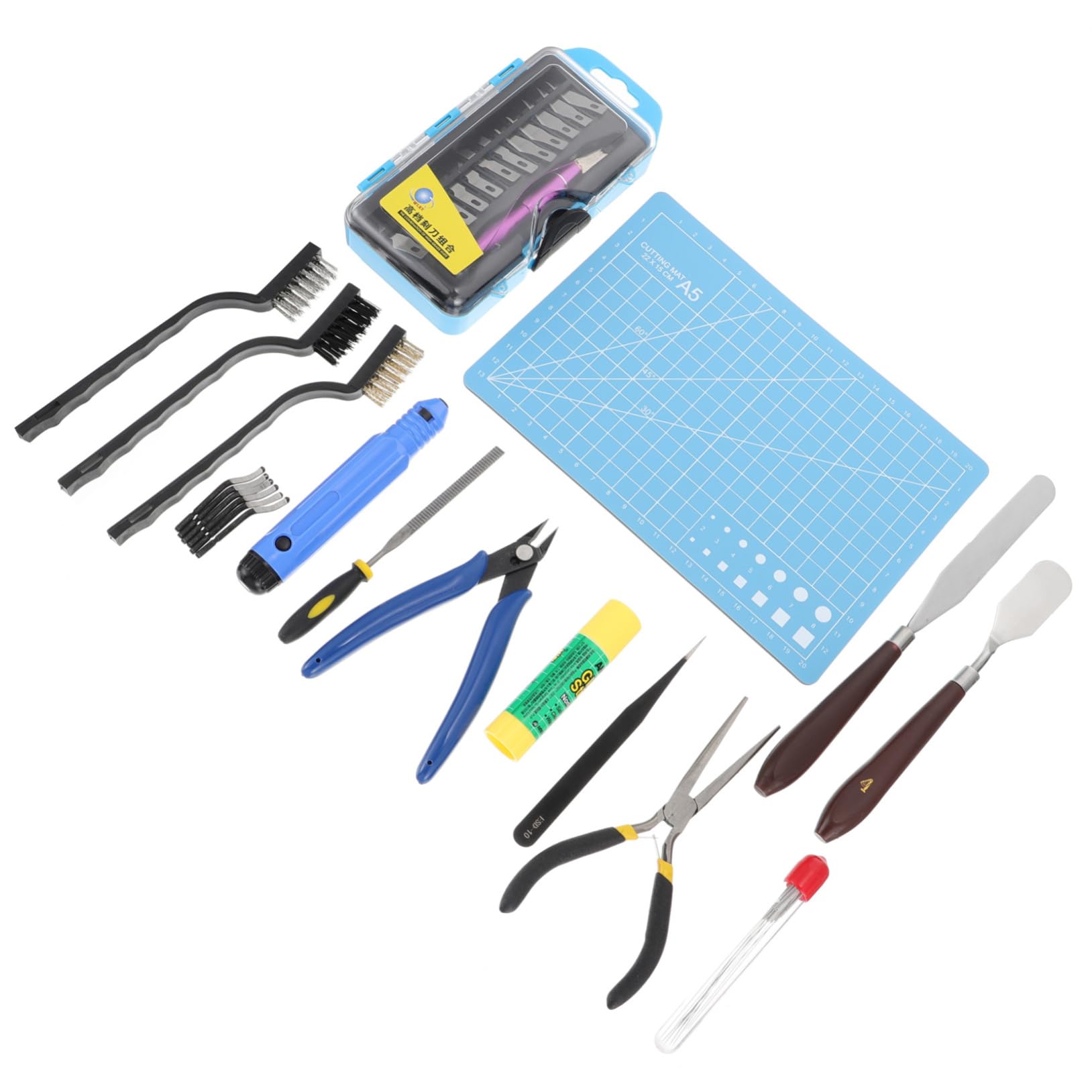 Kit de Nettoyage pour Imprimante 3d, 1 Set, 14 Cutters de Gravure, 10 Aiguilles pour Buse, Pince à Épiler, Entretien du Plateau Chauffant