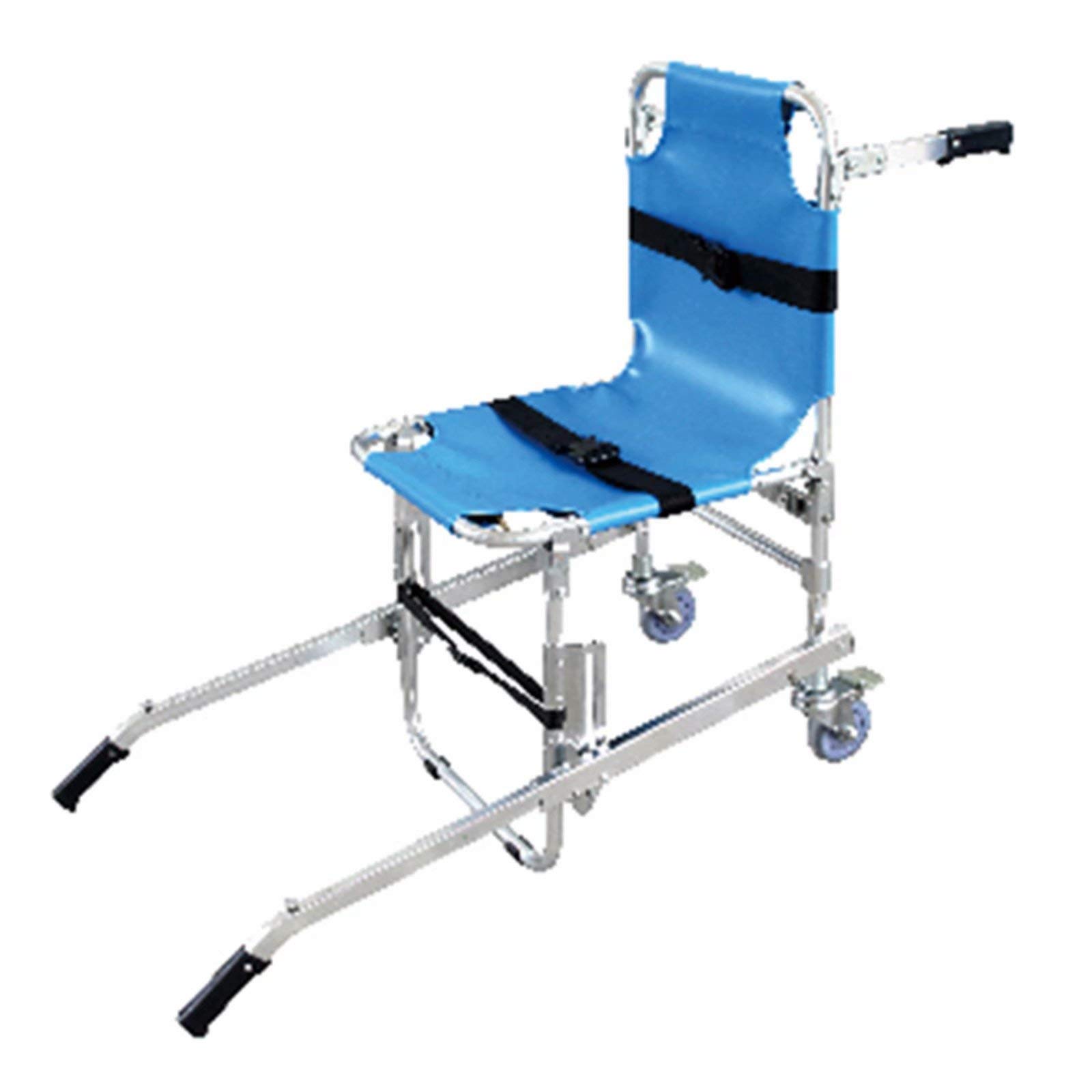Silla médica portátil con 4 ruedas, silla plegable EMS para evacuación de bomberos de ambulancia, silla de escalera ligera y plegable