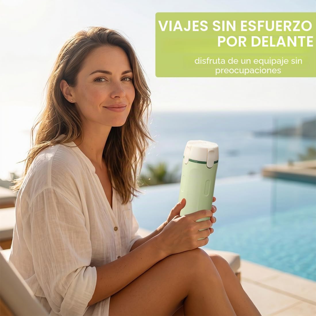 Dispensador de viaje 4 en 1, envases de viaje para líquidos, recargable, a prueba de fugas, para champú, lociones, acondicionador, gel de ducha (verde)