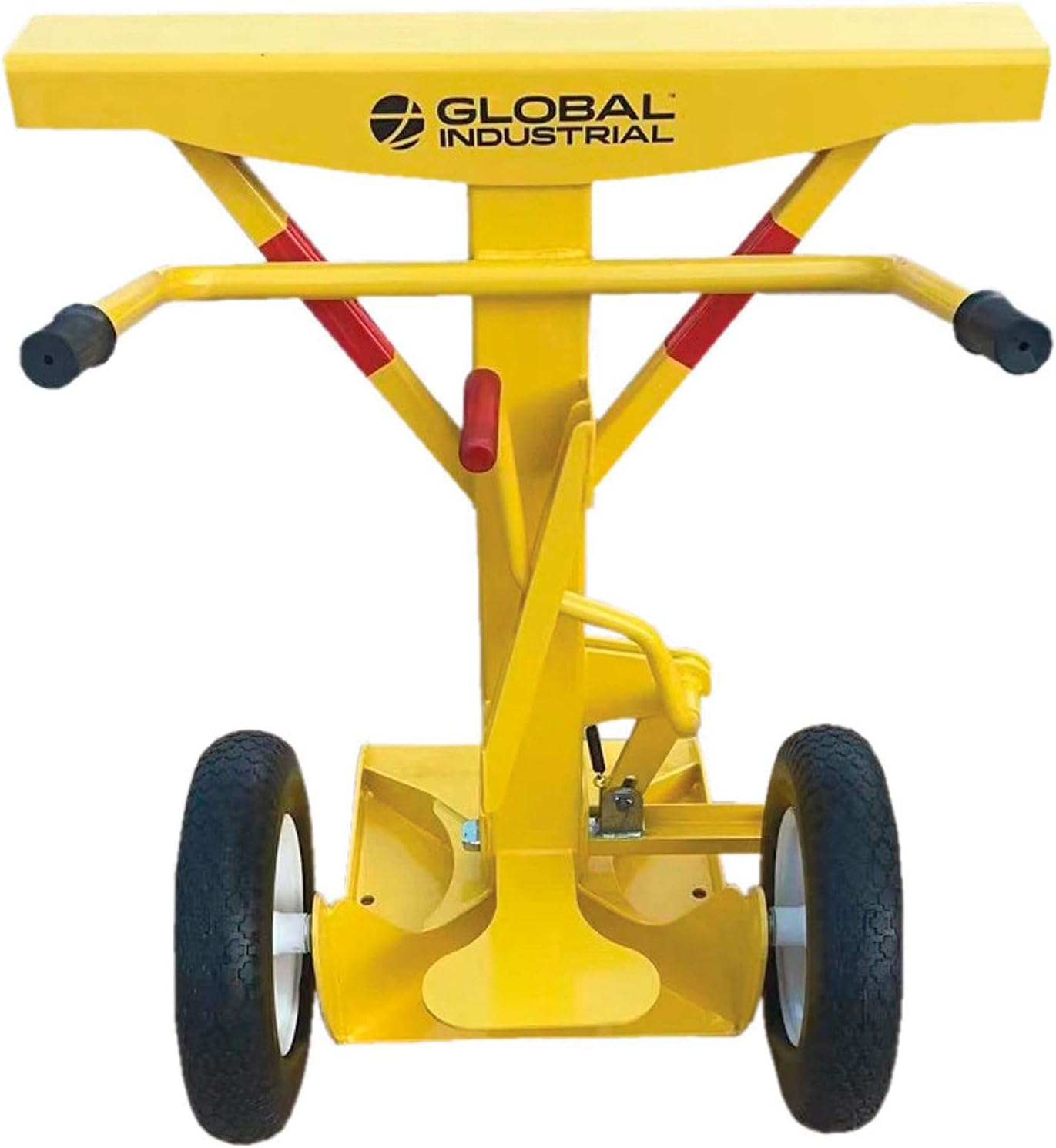 Global Industrial Quick-Adjust Stabilizing Trailer Jack Stand, 100,000 Lb. Static Capacity, 100,000 Lb. Lifting Capacity, 15" Rubber Wheels, 38.25" to 52.25" Lift Height