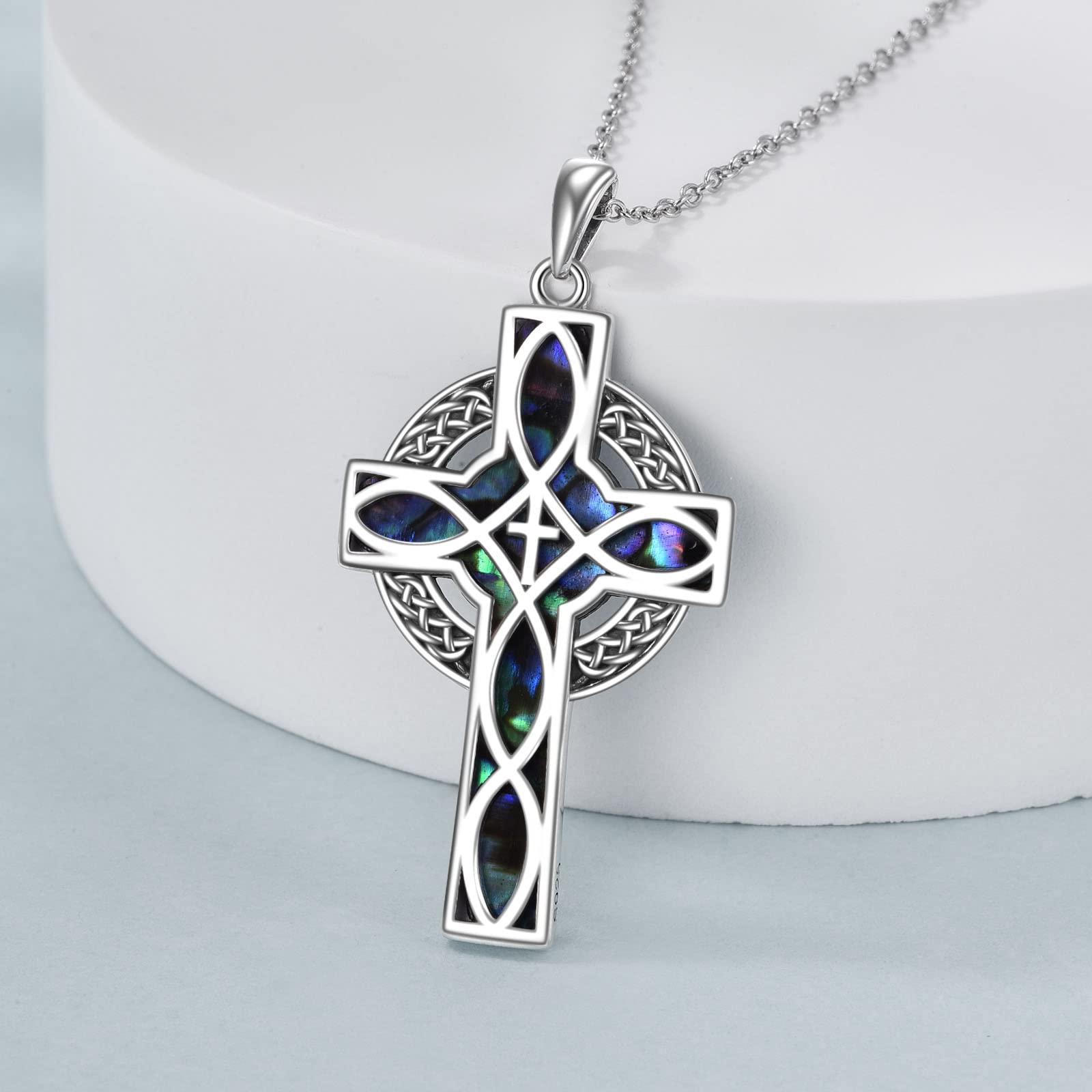 Snapklik.com : Celtic Cross Necklace Sterling Silver Celtic Knot ...