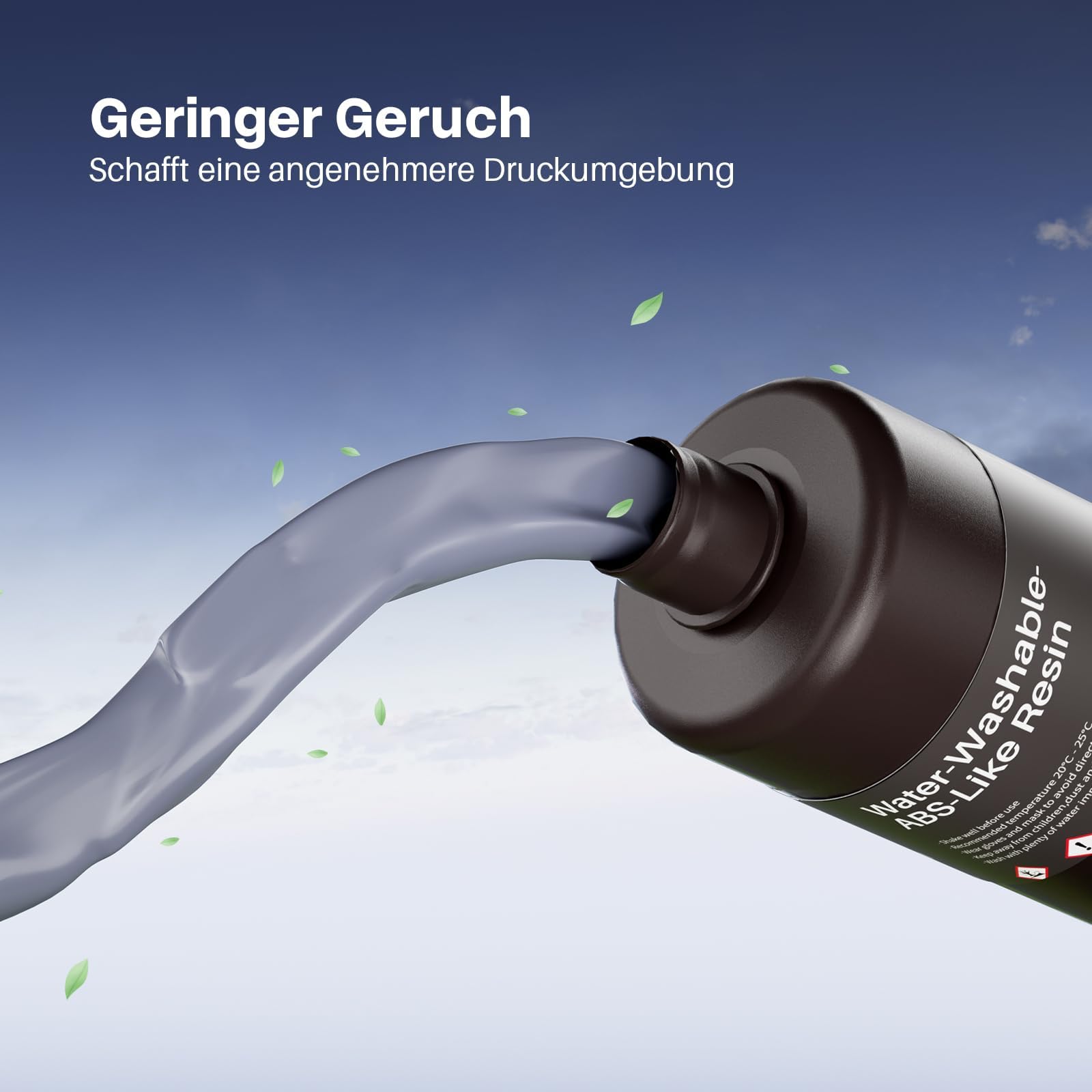 ELEGOO Wasser Waschbares ABS-Like Resin, Water Washable 3D Drucker Resin mit Hohe Haltbarkeit und Zähigkeit, Geringer Geruch, Breite Kompatibilität für MSLA/LCD/DLP 3D Drucker, 2000g Grau