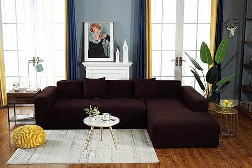 Miniatura 3 de CHUNXINMAKE CHUNXINMAKIE - Fundas gruesas para sofá modular en forma de L de 1, 2, 3, 4 plazas, funda elástica para sala de estar, protector de