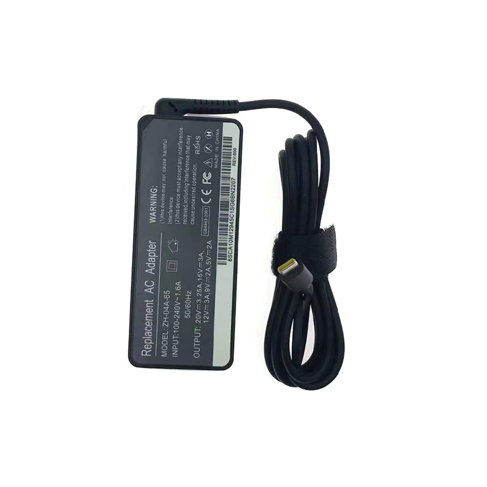 Adaptateur secteur Type-C 65W bloc d'alimentation 20V 3.25A pour ordinateur portable