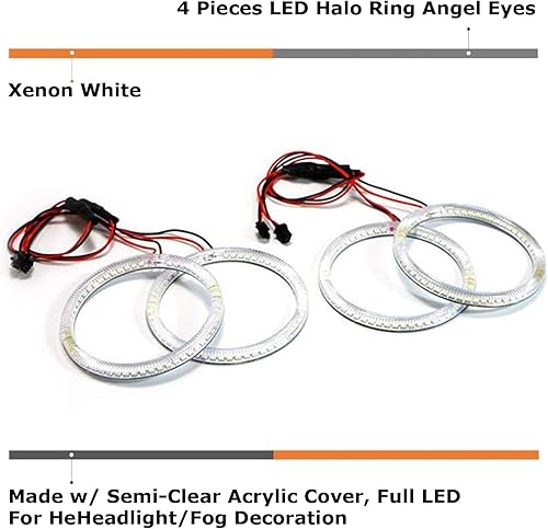 Miniatura 2 de iJDMTOY Angel Eyes juego de luces de led SMD 240, xenón, 7000 K