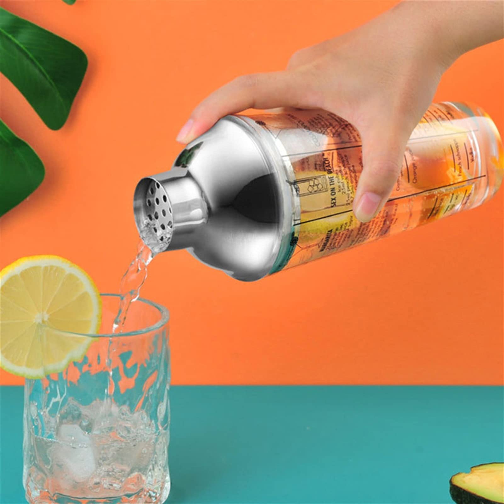 Juego de Coctelera 4pcs Professional Cocktail Shaker Set Steel Cocktail Shakers Shakers Supplies Supplies Mejor Bartender Kit para Principiantes Agitador de Cócteles