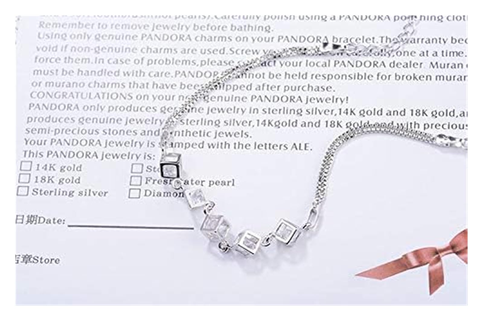 Bracciali Bracciali Gioielli da Donna Regalo da Donna Moda for Ragazze Bracciale Regolabile con Perline di Cristallo con Ciondolo Quadrato for Le Donne Bangle Party Perline