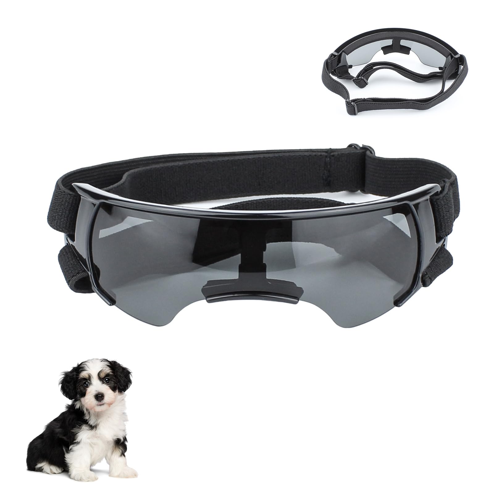 Occhiali Da Sole Per Cani Piccoli - Protezione UV, Anti-Vento, Anti-Appannamento (Rosa)