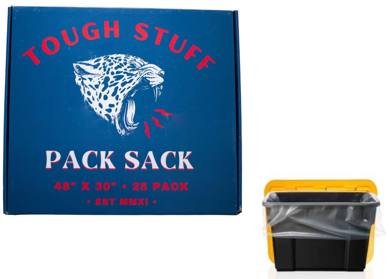 Common Culture - Turkey Bag 48" x 30" BIN LINER - 25 Bags for Cooking, Baking, Harvesting, Plants and More - Tough Stuff Oven Bag for Plastic High