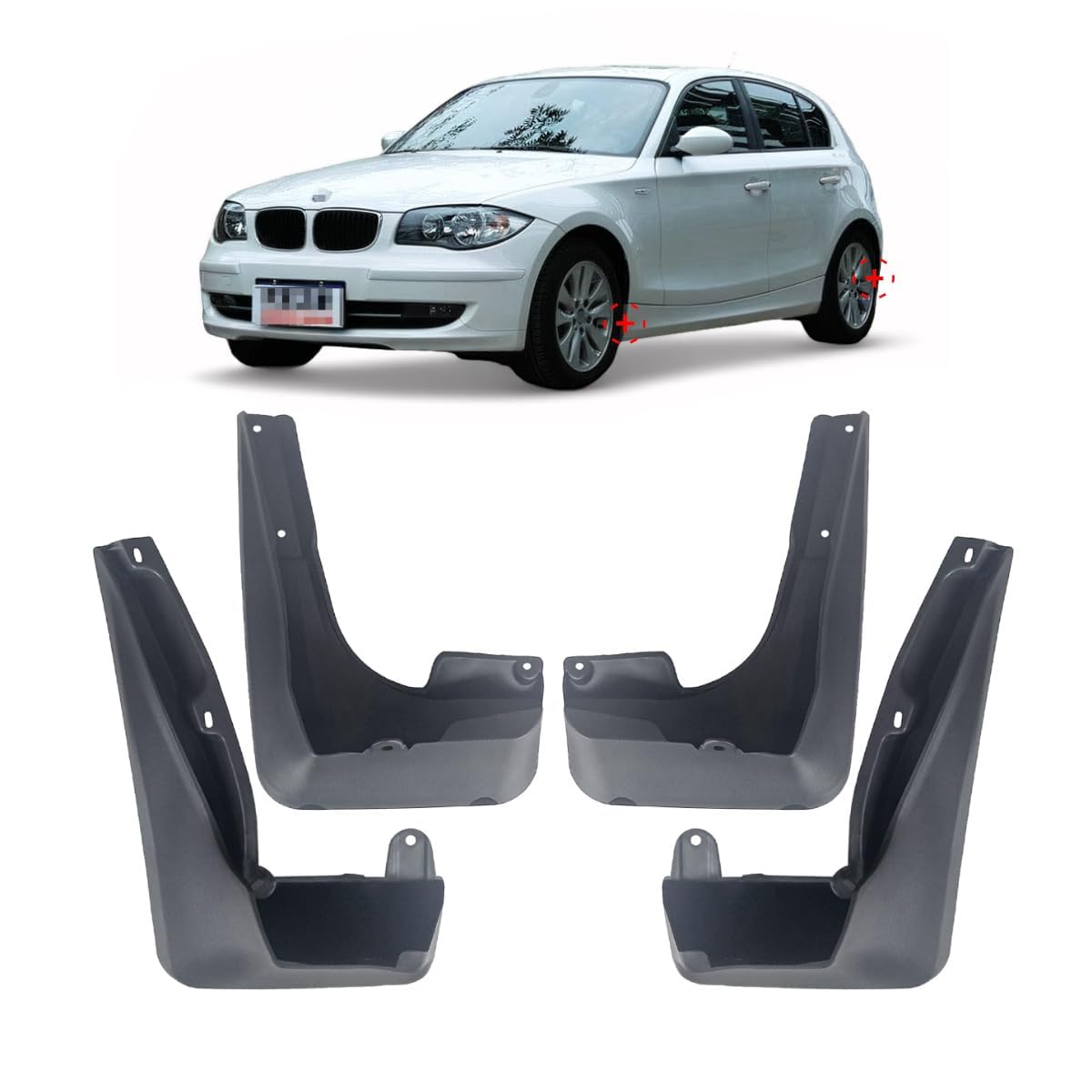 Guardabarros para BMW E81 E87 2005-2011 y F20 F21, accesorios de protección contra barro