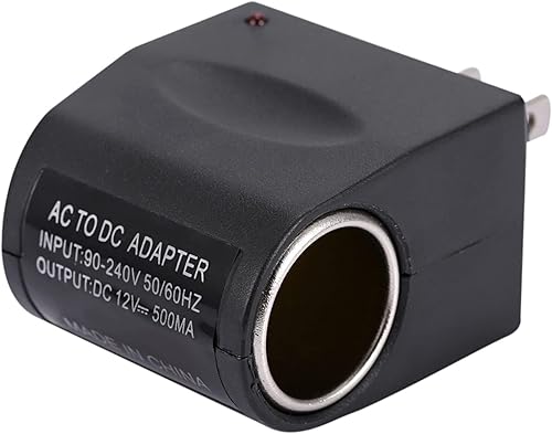 Convertidor de CA a CC, transformador de fuente de alimentación universal 500mA 1.5A 240V AC a 12V DC encendedor de coche, adaptador de enchufe