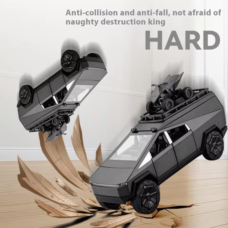 Image of Alokik Enterprise 1:24 Tesla Cybertruck Camping RV Diecast Metal Pull Back Car with 6 Openable Doors with Sound and Light Toy Decoration car Best Gift Toys for Kids 【Colors as Per Stock】