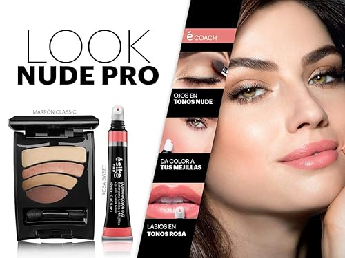 Miniatura 2 de Esika Pro Sombras HD 4 Sombras Paleta, Acabados Mate y Satén, Tutorial Incluido, Color: Marron Classic