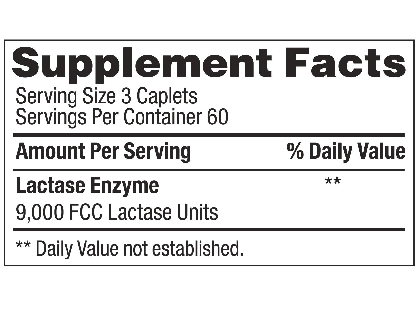 Dairy Relief Lactase Enzyme 360 Caplets Original Strength 3000 FCC — Amazon image 3