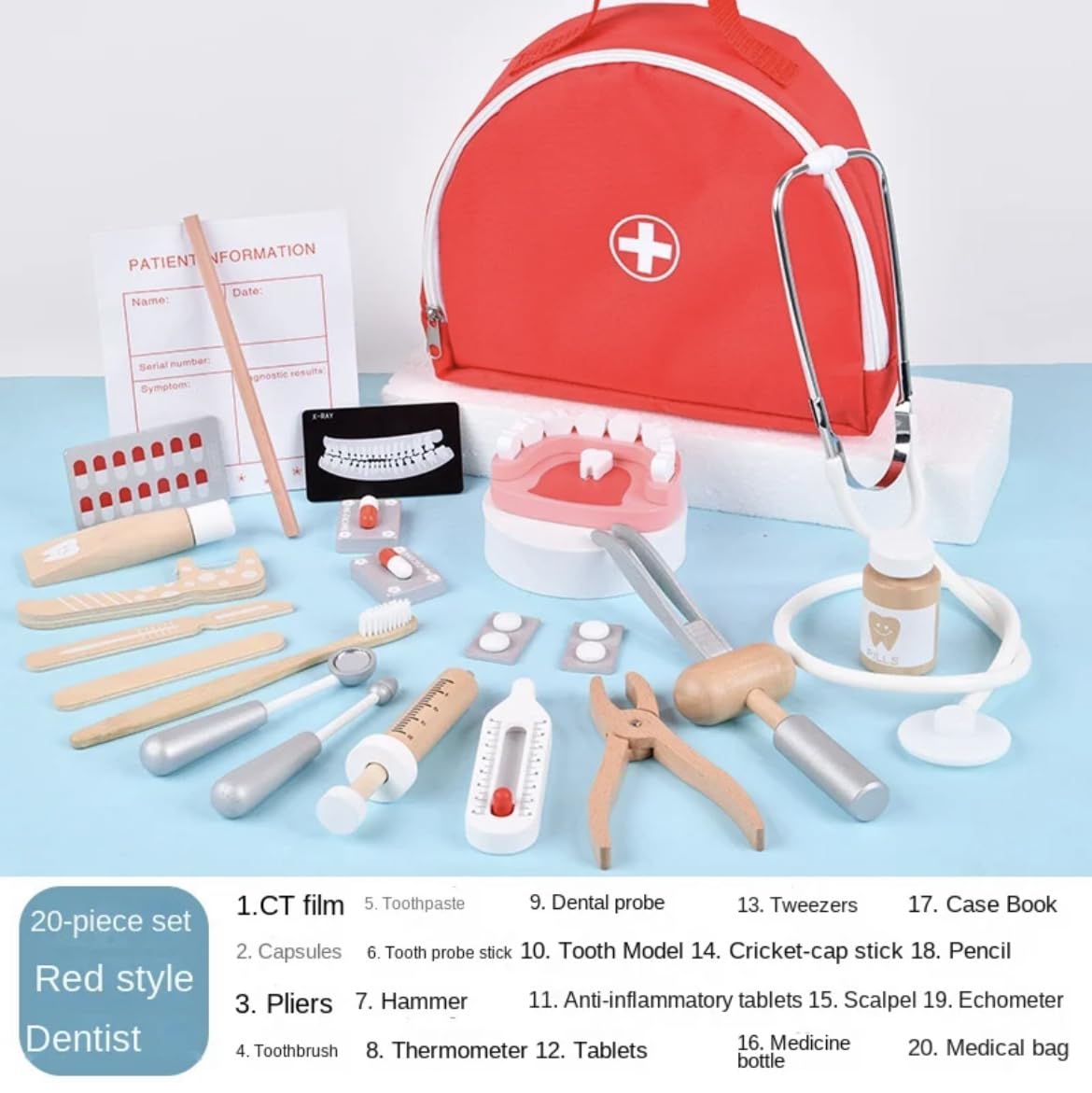 TOYARTSY Kids Pretend Play Doctor Set with Storage Bag – Complete Medical Tool Kit & Dentist Playset for Interactive Role Play – Fun & Educational Medical Toys for Children Ages 3+ Years, Dr playset 4