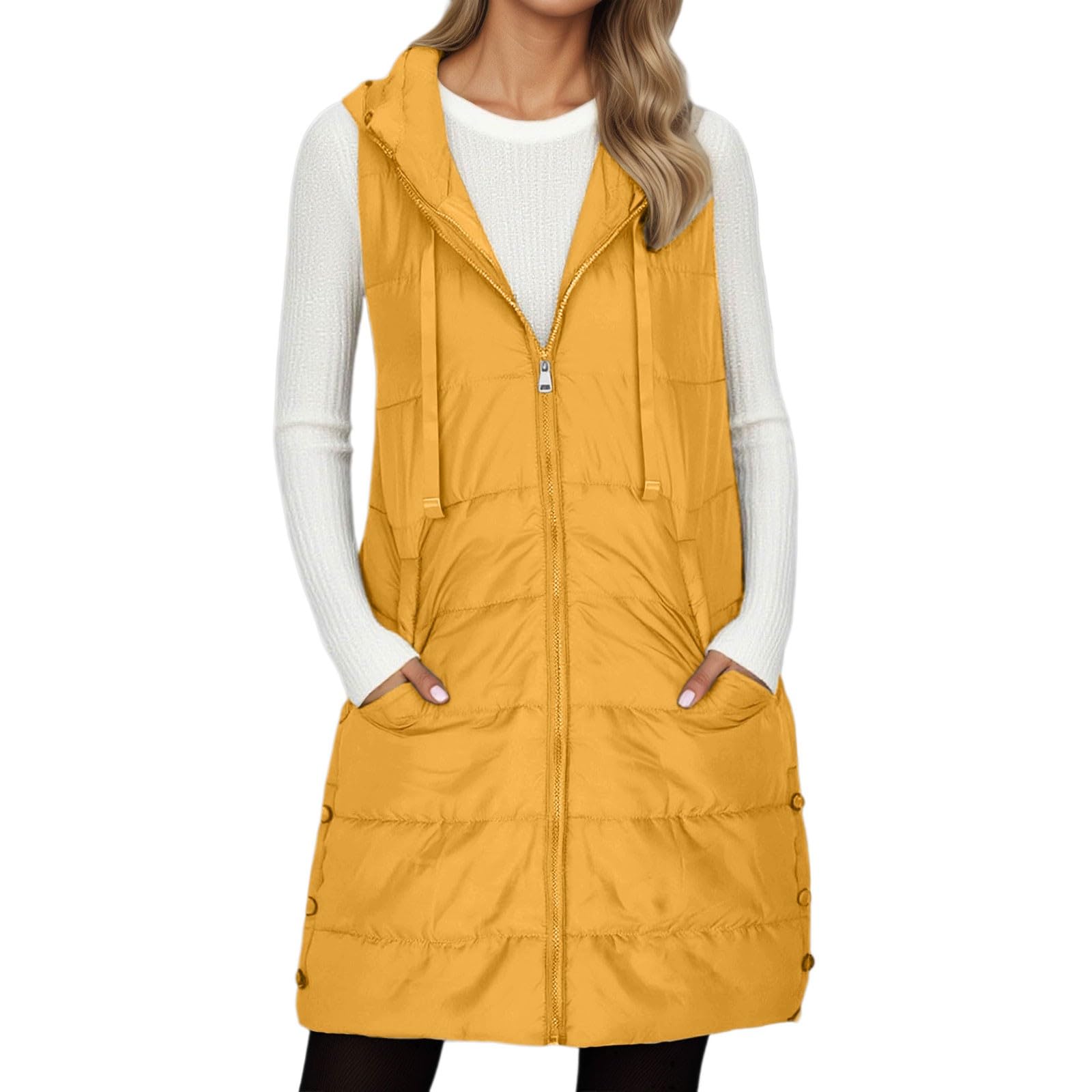 Ropa exterior clima frío chaleco acolchado ligero para mujer que busca confort térmico 6